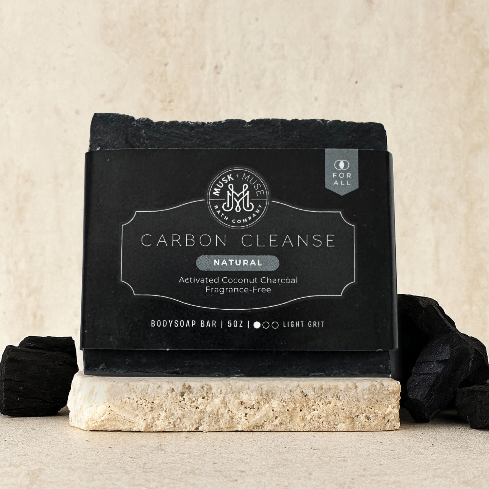 Carbon Cleanse | 4.25-5oz Soap Bar | Natural – Activated Charcoal Soap (ALL NATURAL, Unscented)