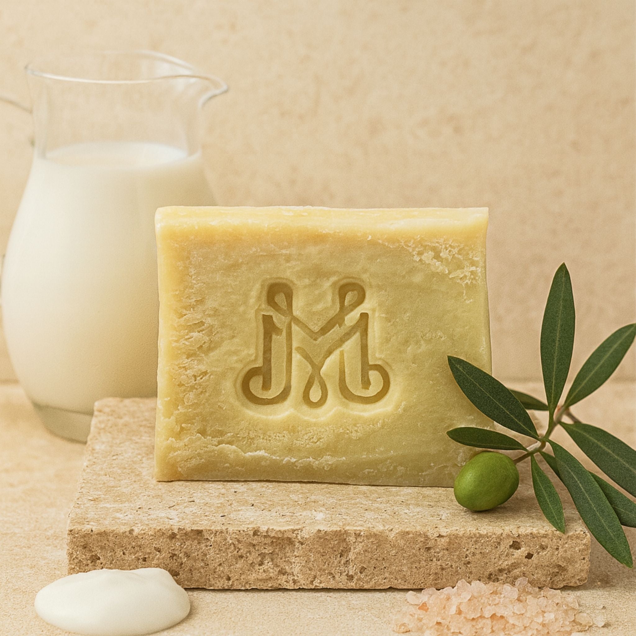 Milk + Olive | 4.25-5oz Soap Bar | Natural – Goat Milk & Olive Oil Castile Soap (ALL NATURAL)