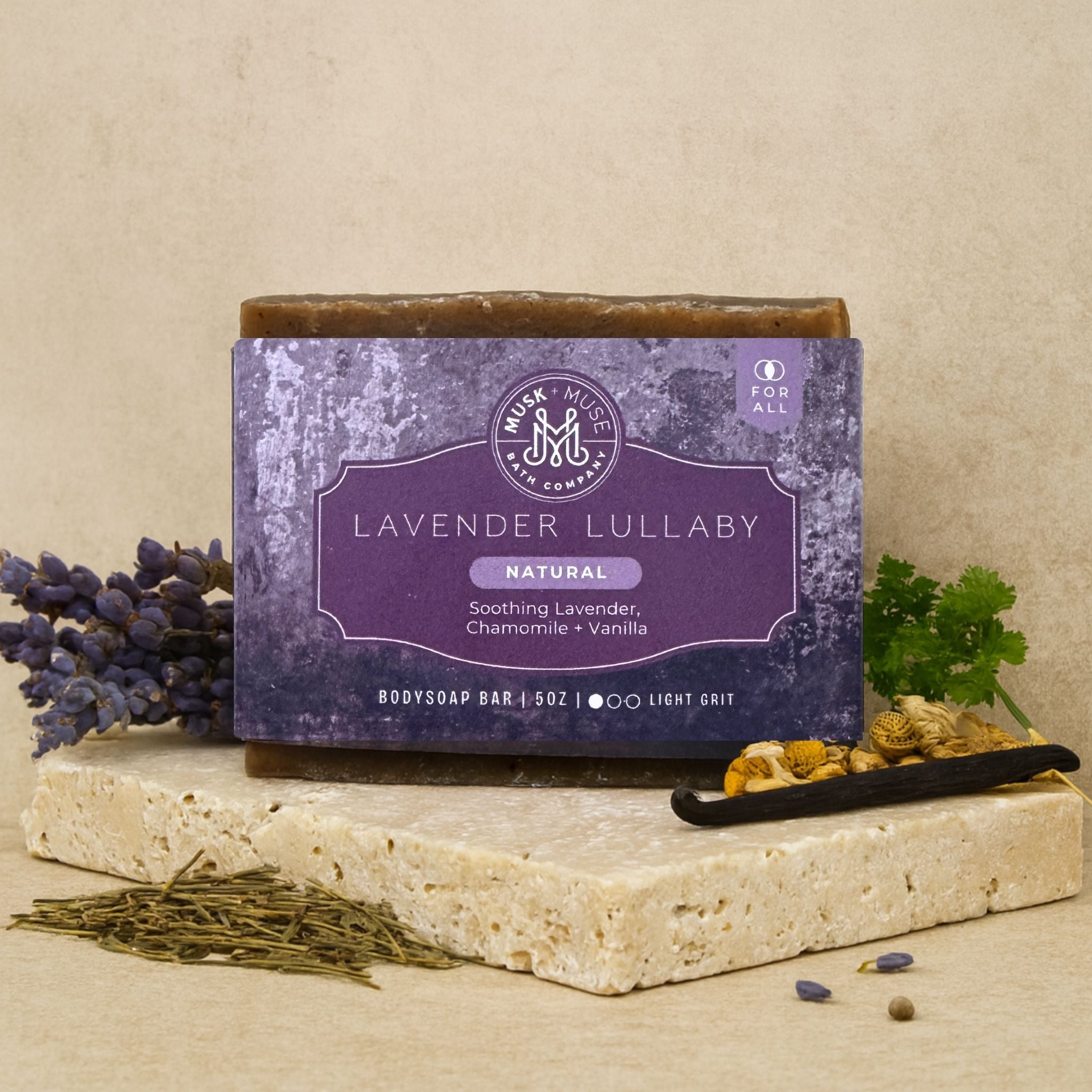Lavender Lullaby | 4.25-5oz Soap Bar | Natural – Lavender, Vanilla & Chamomile Soap (ALL NATURAL)