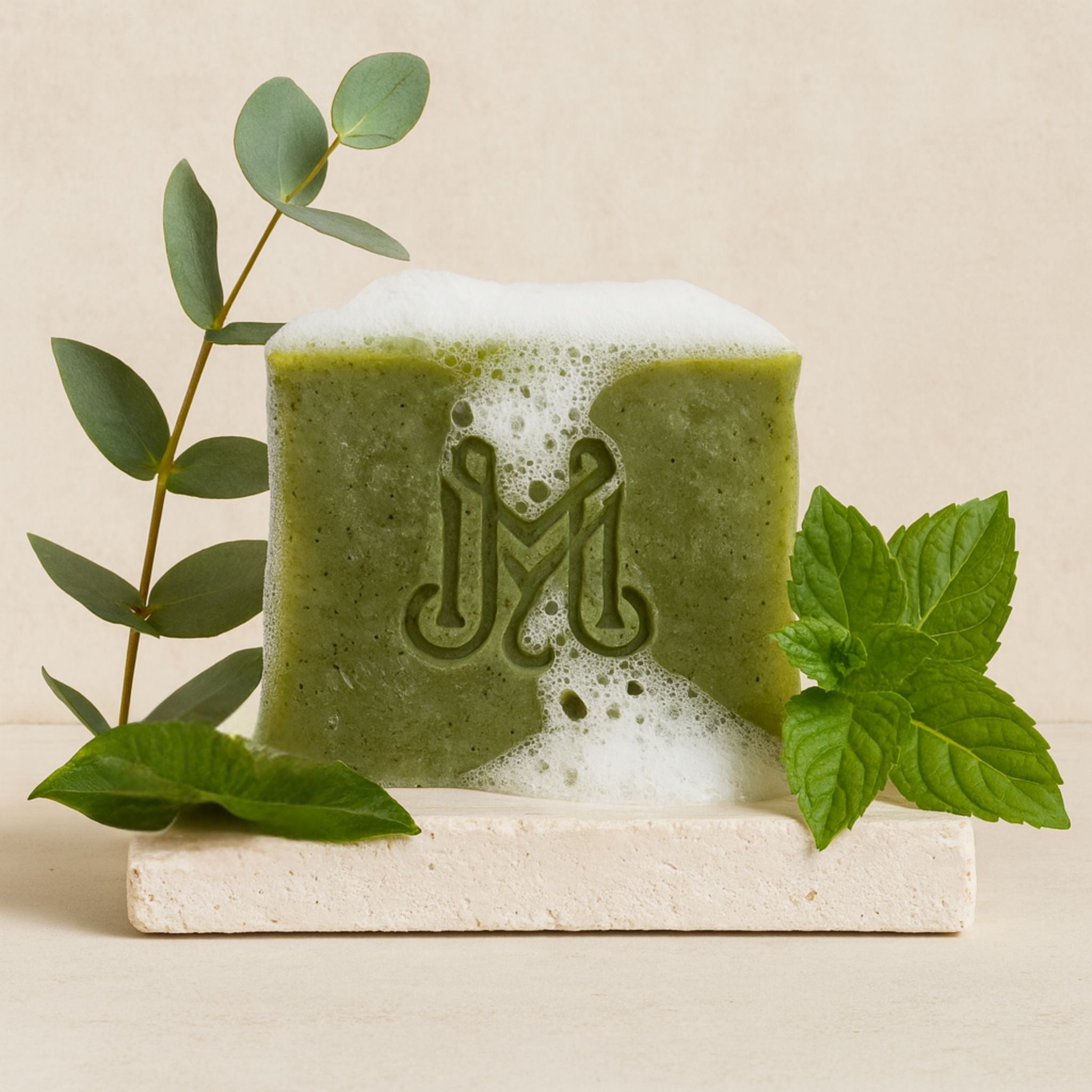 Mint Revival | 4.25-5oz Soap Bar | Natural – Peppermint, Spearmint & Eucalyptus Soap (ALL NATURAL)