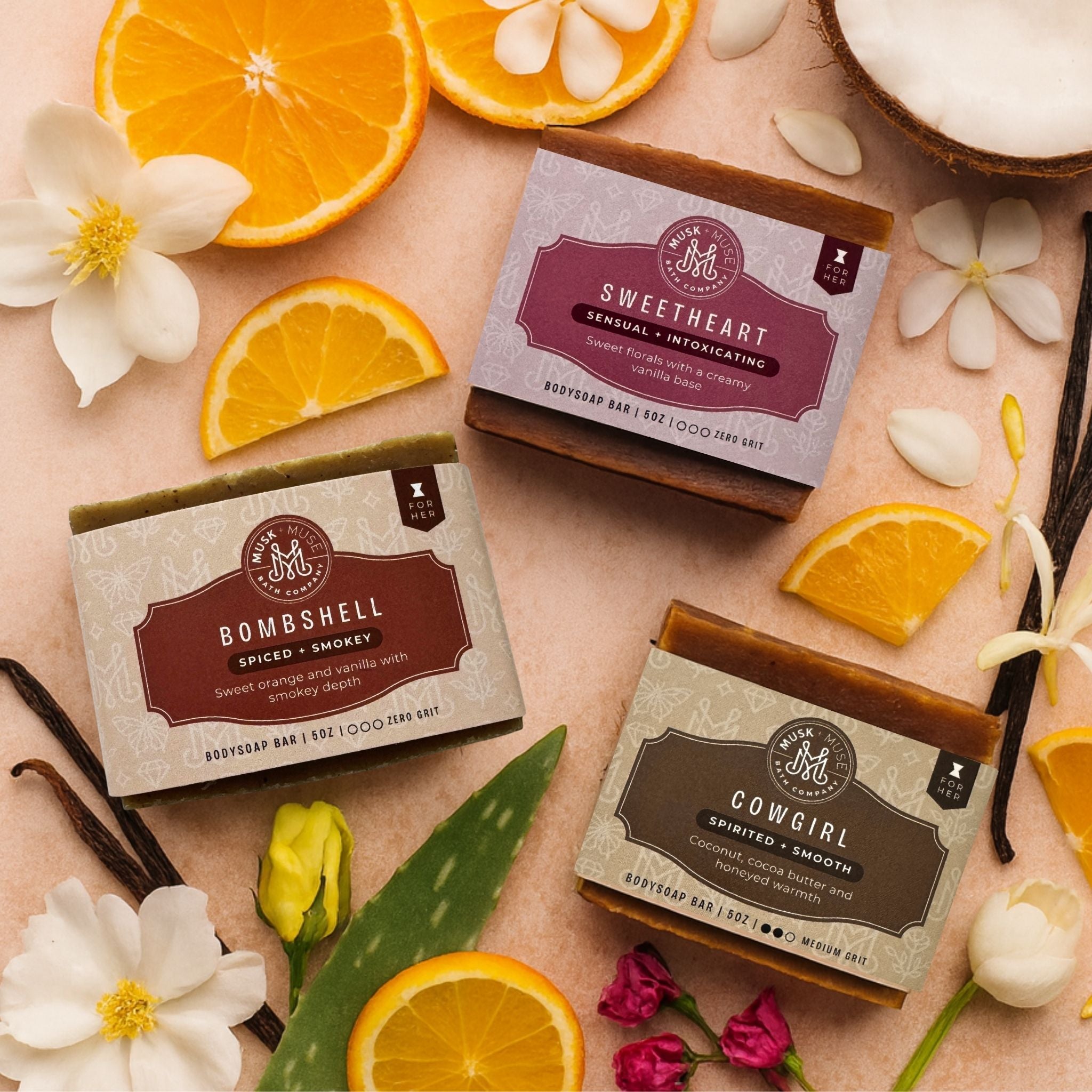 Wild Hearts Soap Trio | Feminine Perfume-Inspired Artisan Bars