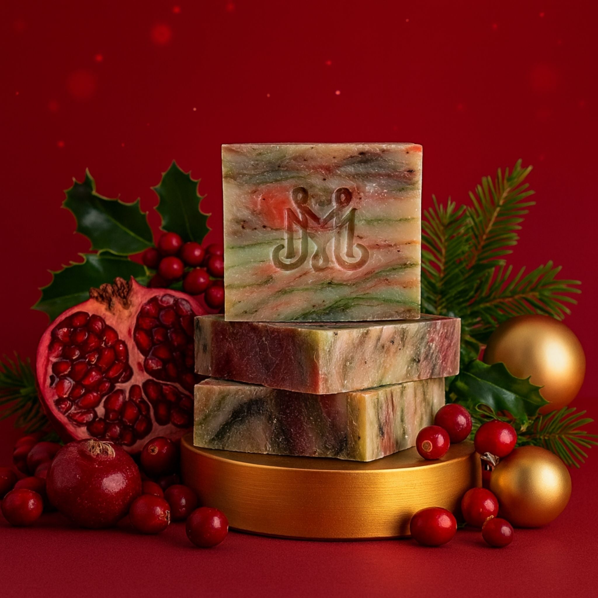 Berry Merry | 4.25-5oz Soap Bar | Christmas – Cranberry, Pomegranate & Pear Soap