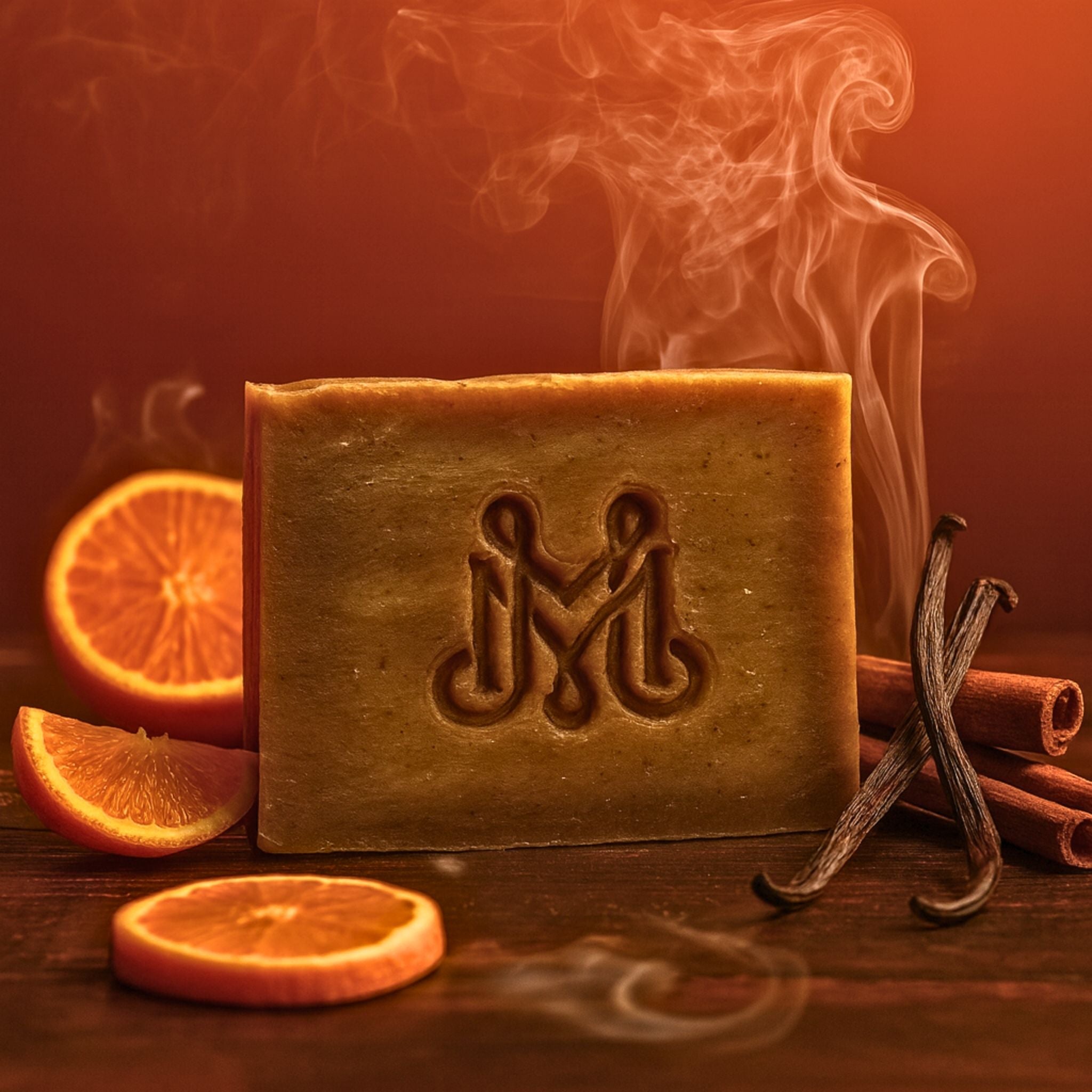 Bombshell | 4.25-5oz Soap Bar | Spiced + Smokey – Orange & Vanilla Soap (ALL NATURAL)
