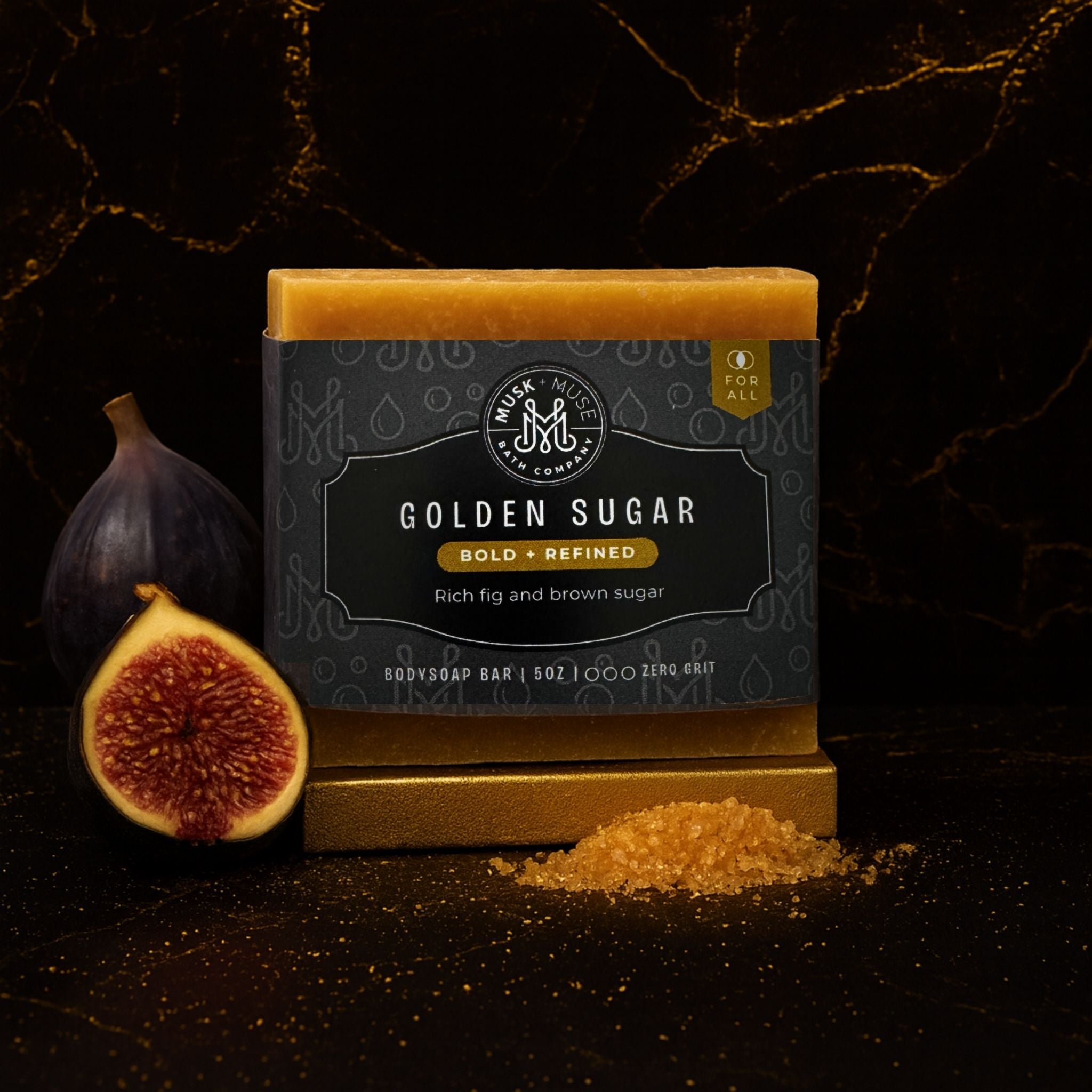 Golden Sugar | 4.25-5oz Soap Bar | Bold – Brown Sugar & Fig Goat Milk Soap (Luxurious, Boss/Boss Babe)