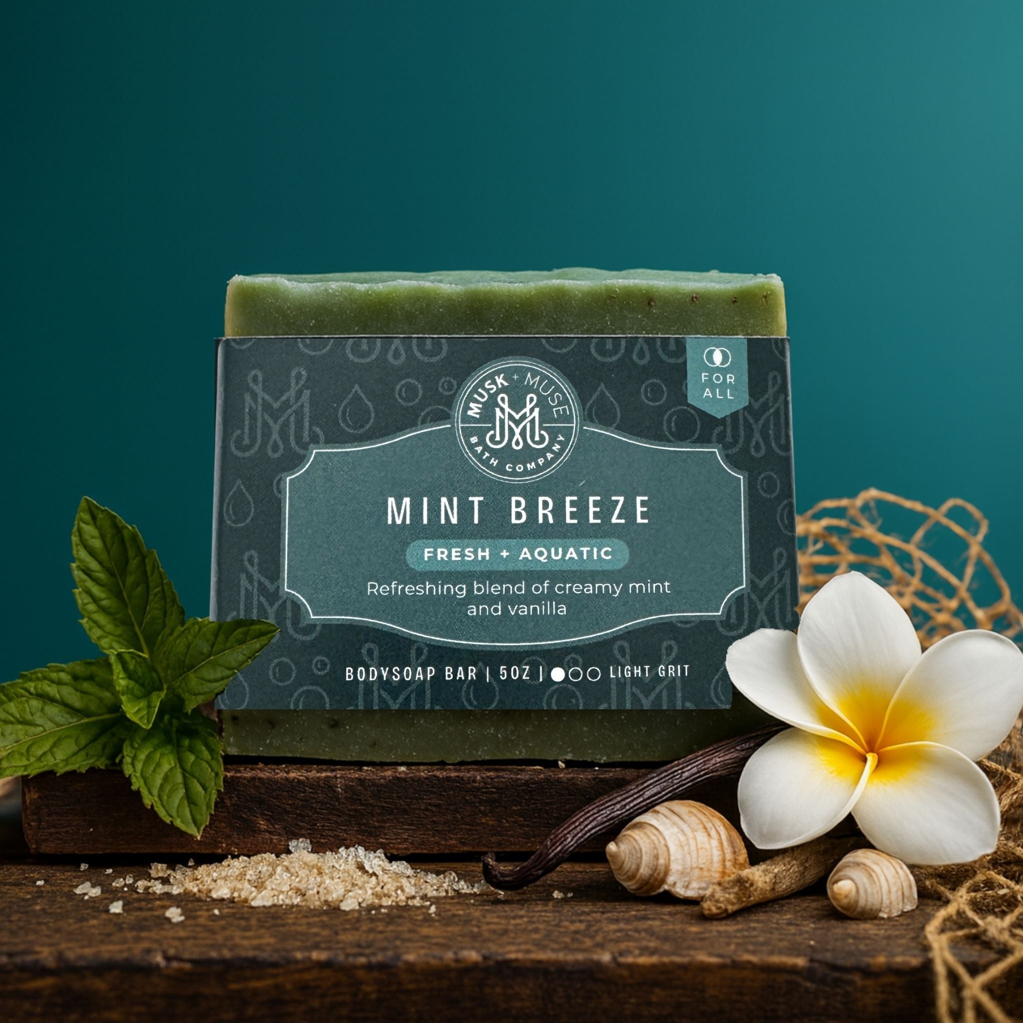 Mint Breeze | 4.25-5oz Soap Bar | Fresh – Spearmint & Peppermint Goat Milk Soap (ALL NATURAL)