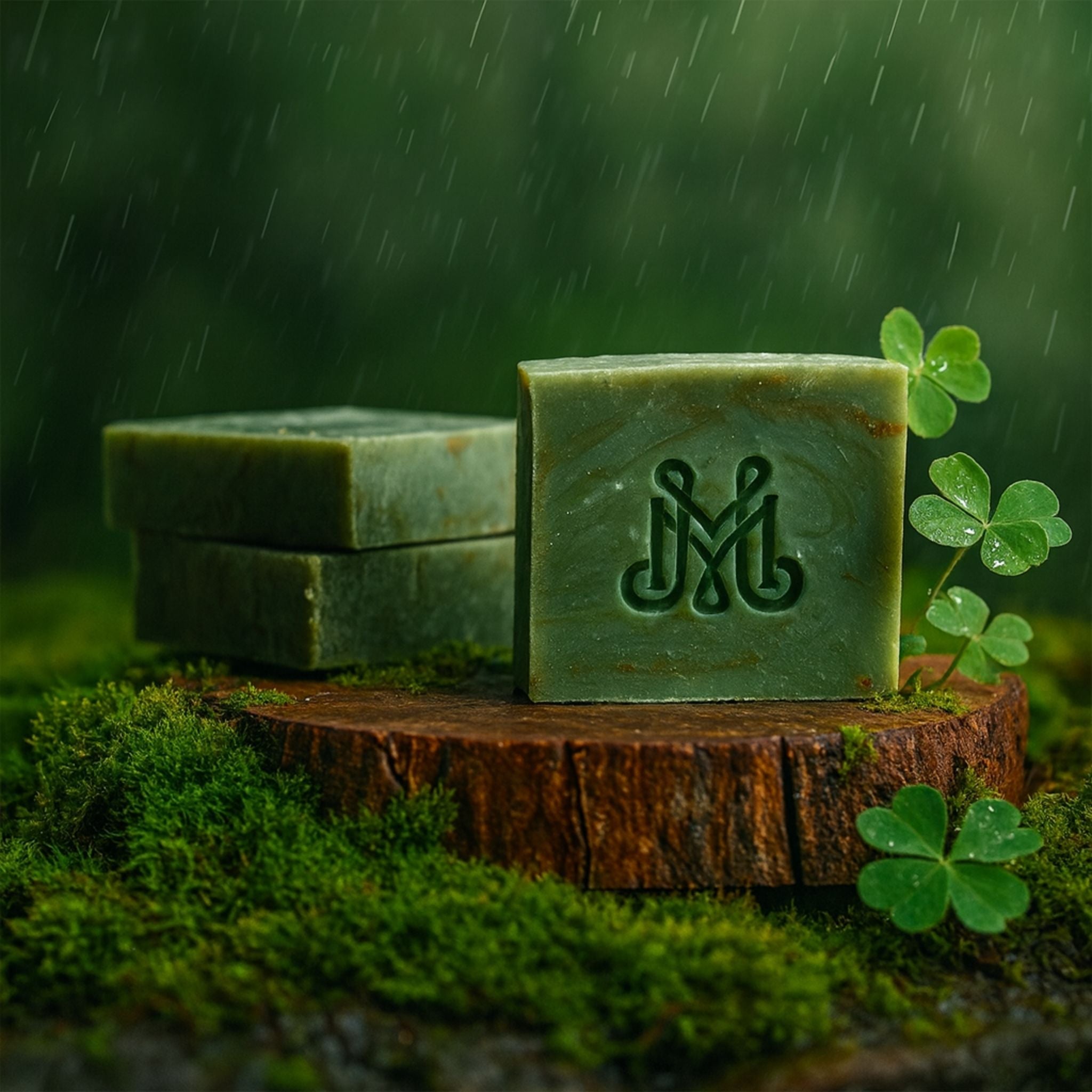 Rain + Clover | 4.25-5oz Soap Bar | Woodsy + Earthy – Fresh Green Clover Soap