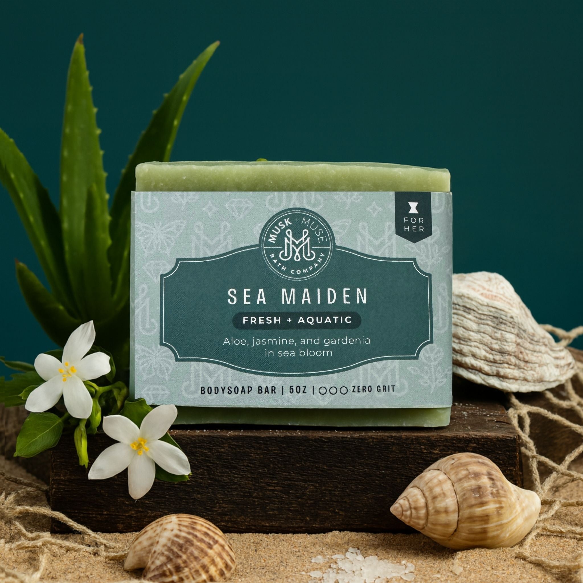 Sea Maiden | 4.25-5oz Soap Bar | Fresh – Jasmine & Gardenia Soap for Her