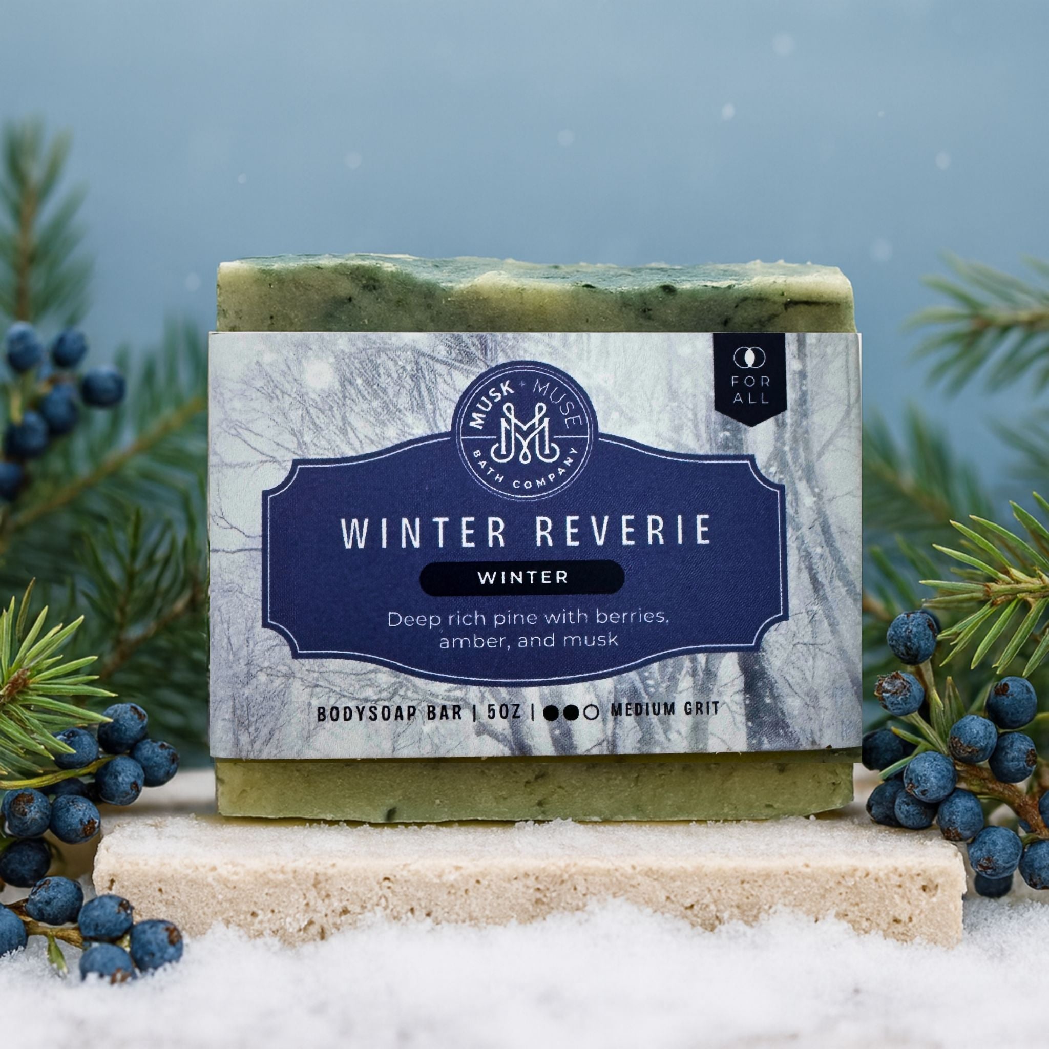 Winter Reverie | 4.25-5oz Soap Bar | Winter – Pine, Cedar, Amber & Musk Soap