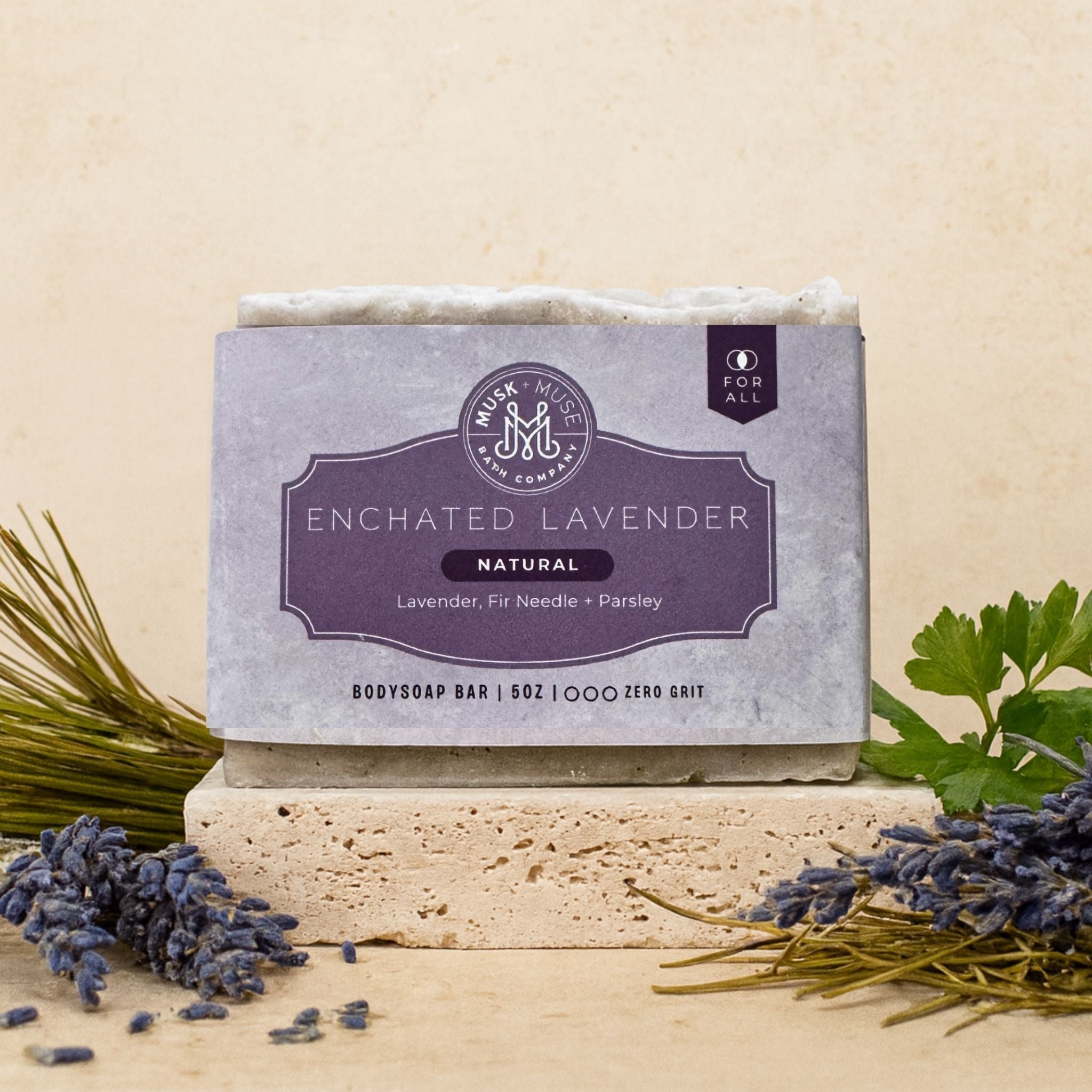 Enchanted Lavender | 4.25-5oz Soap Bar | Natural – Evergreen & Lavender Soap (ALL NATURAL)