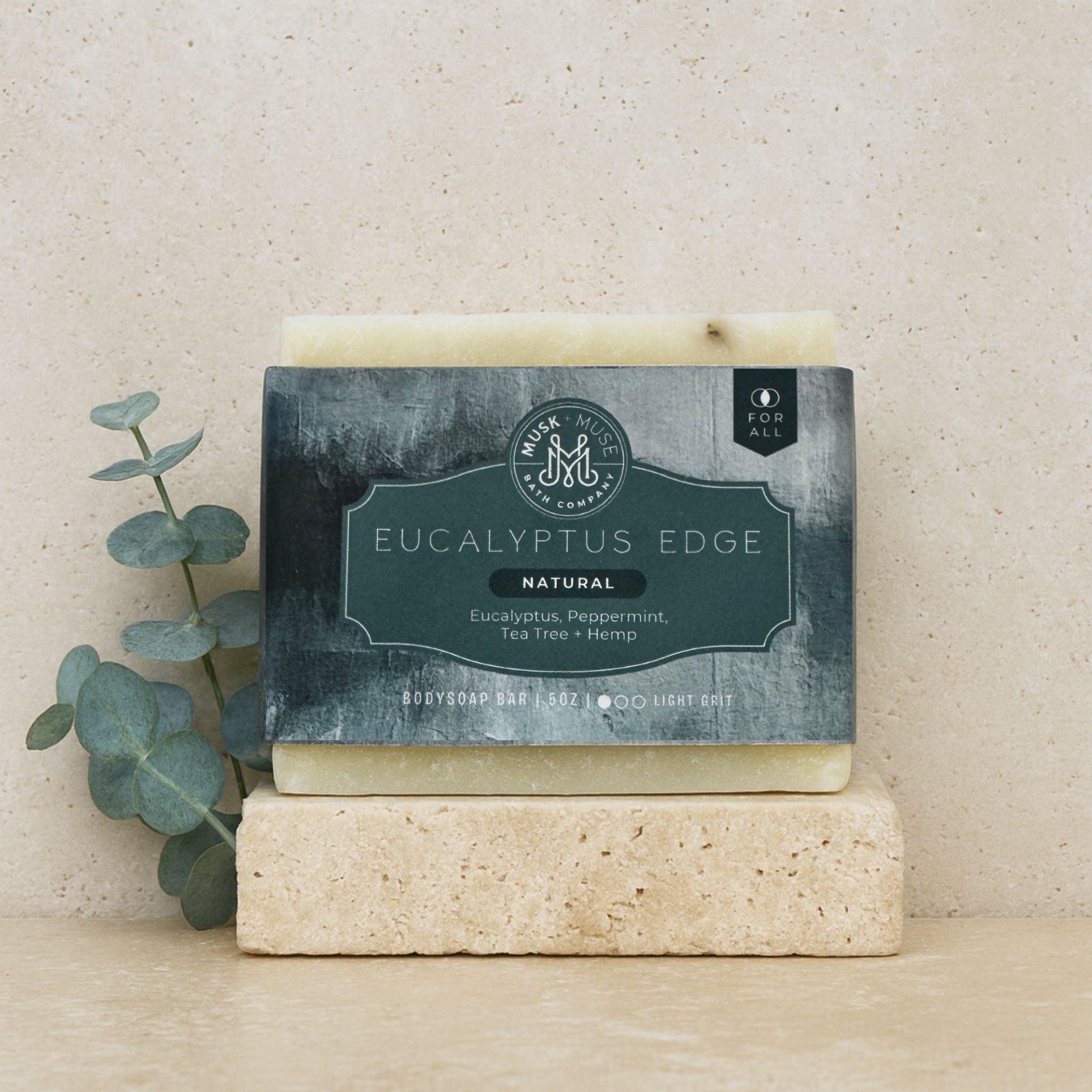 Eucalyptus Edge | 4.25-5oz Soap Bar | Natural – Eucalyptus & Tea Tree Soap (ALL NATURAL)