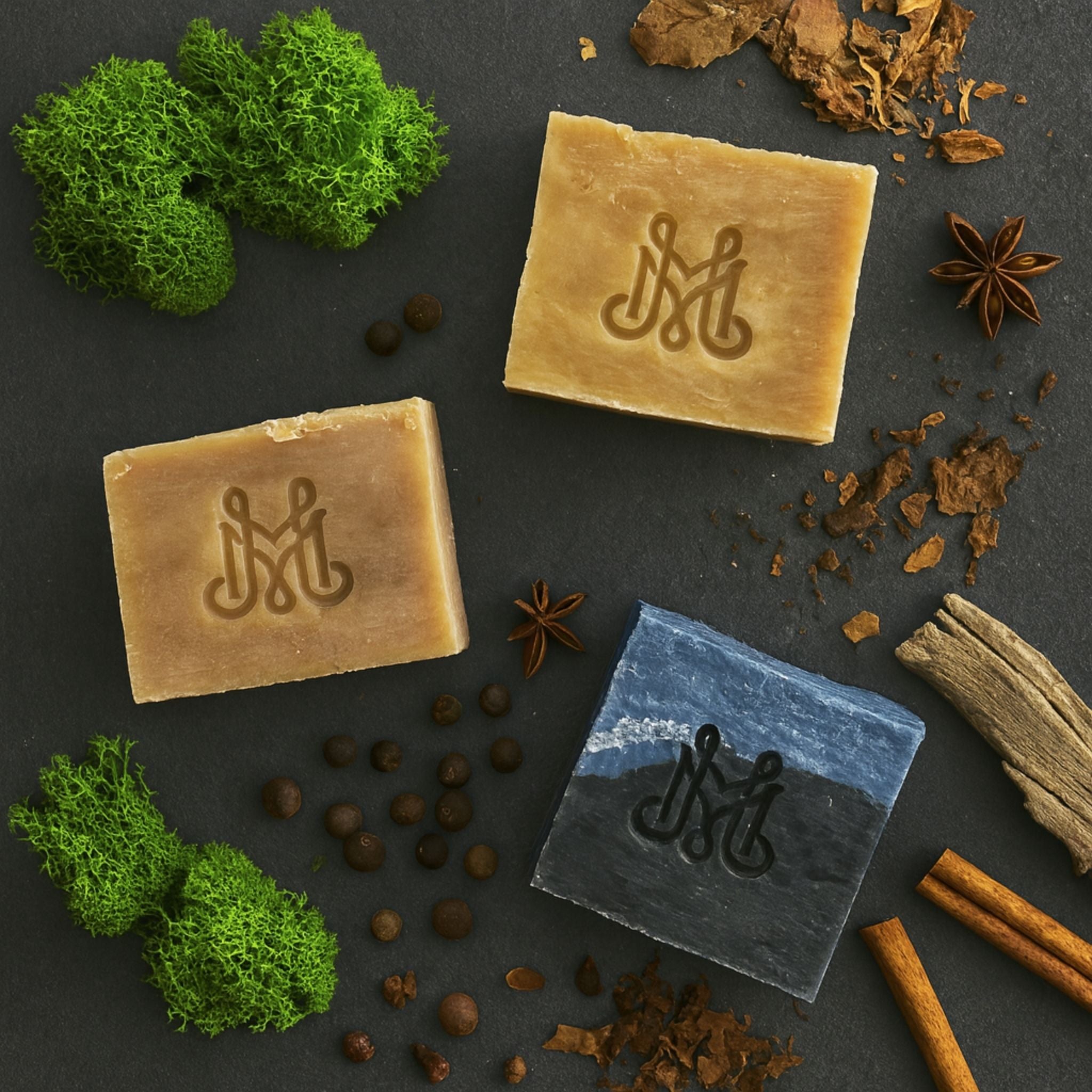 Rugged Spirit Soap Trio | Masculine Cologne-Inspired Artisan Bars