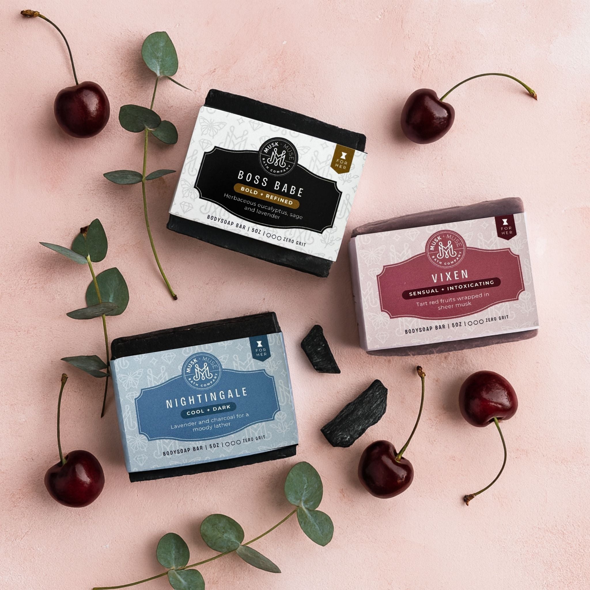 Power & Allure Soap Trio | Feminine Perfume-Inspired Artisan Bars