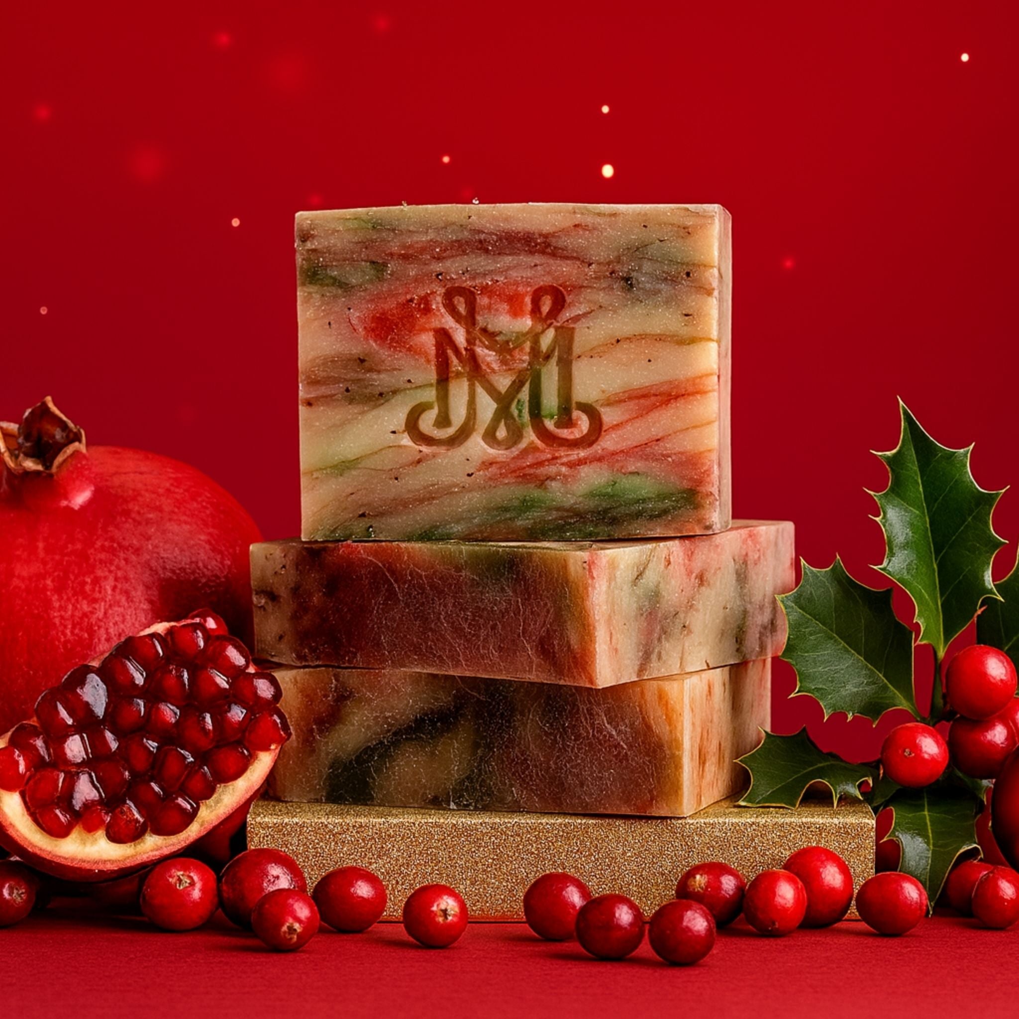 Berry Merry | 4.25-5oz Soap Bar | Christmas – Cranberry, Pomegranate & Pear Soap
