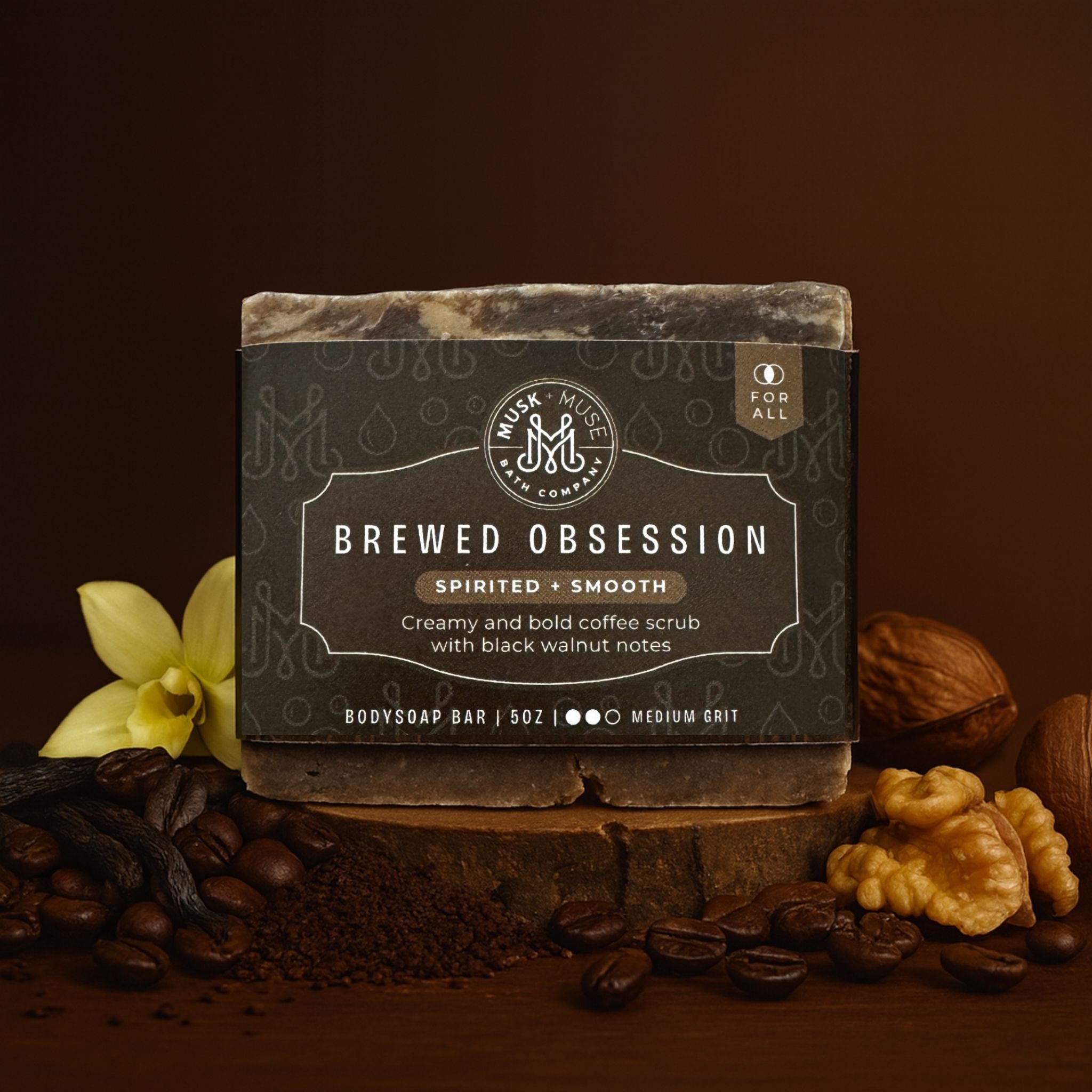 Brewed Obsession | 4.25-5oz Soap Bar | Spirited + Smooth – Coffee, Honey Cream & Cocoa Soap
