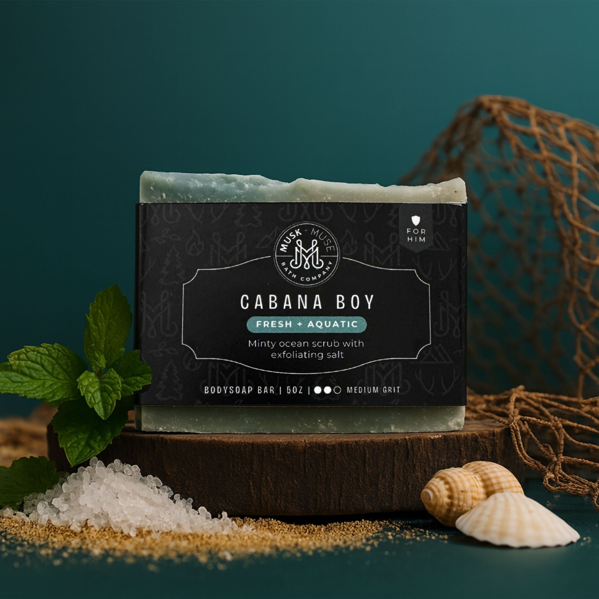 Cabana Boy | 4.25-5oz Soap Bar | Fresh – Ocean Breeze & Mint Soap for Men