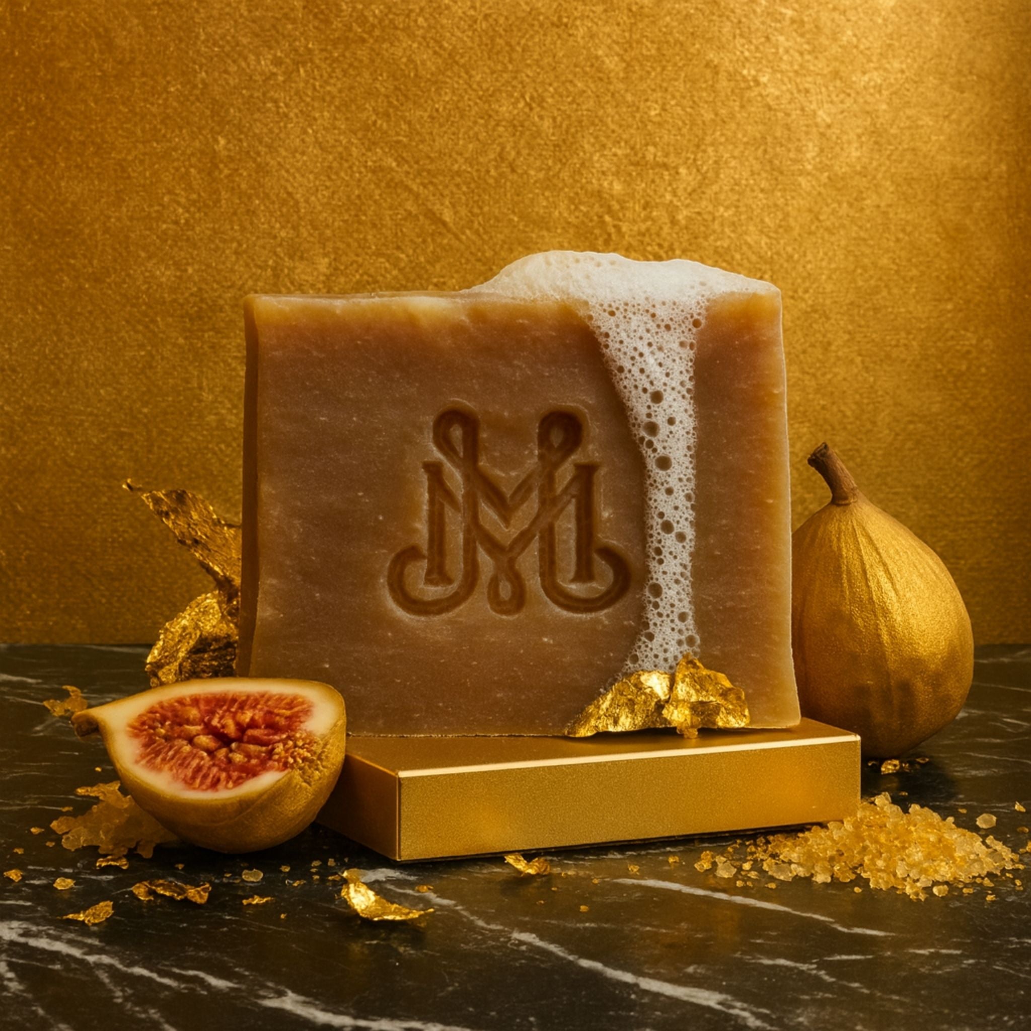 Golden Sugar | 4.25-5oz Soap Bar | Bold – Brown Sugar & Fig Goat Milk Soap (Luxurious, Boss/Boss Babe)