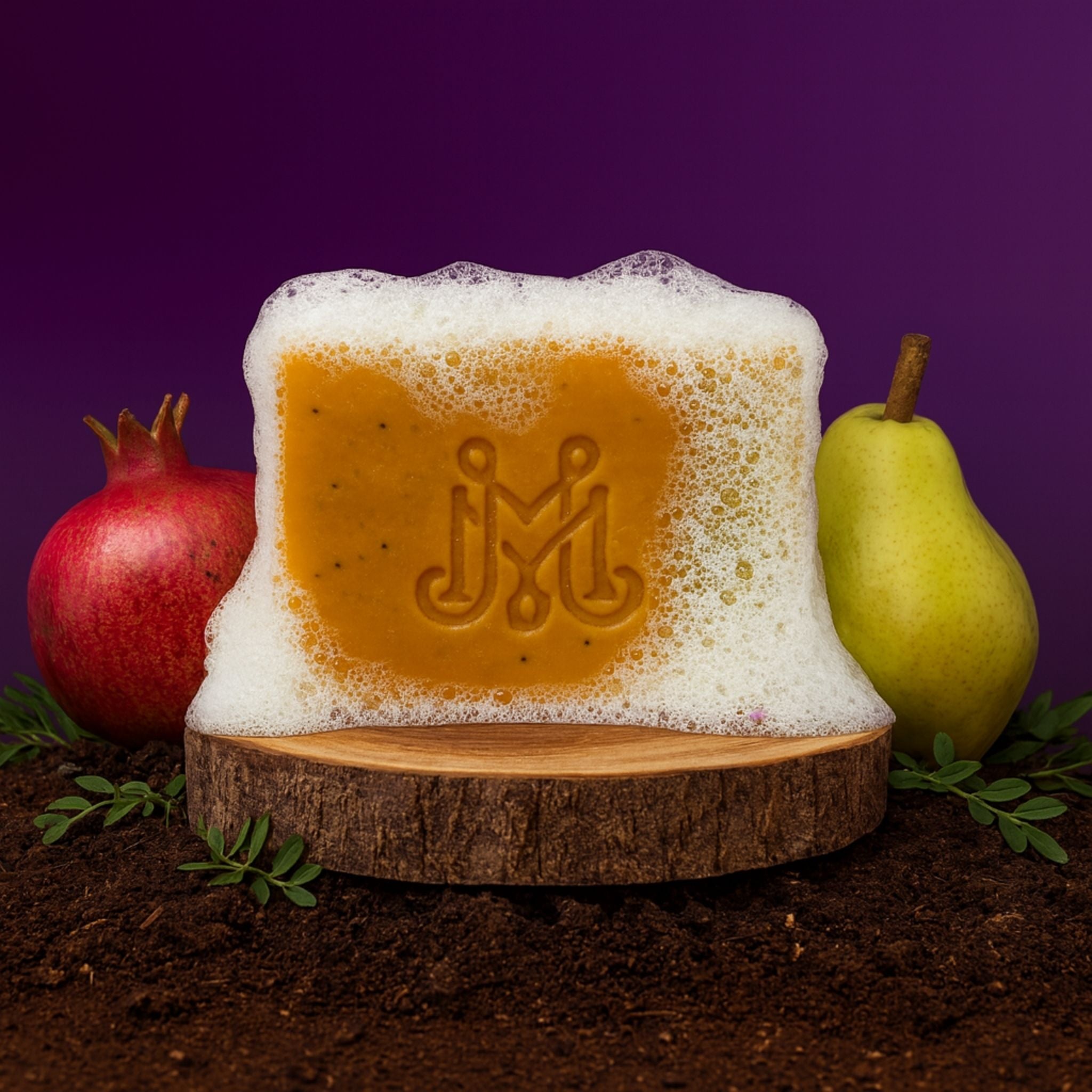 Pom Pom Girl | 4.25-5oz Soap Bar | Botanic – Pomegranate & Pear Soap (Feminine, Fruity, Playful)