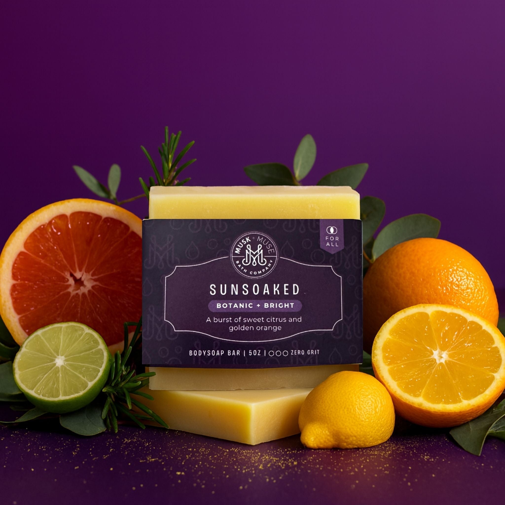 Sunsoaked | 4.25-5oz Soap Bar | Botanic – Sweet Orange Essential Oil Soap (ALL NATURAL, Bright & Citrus)