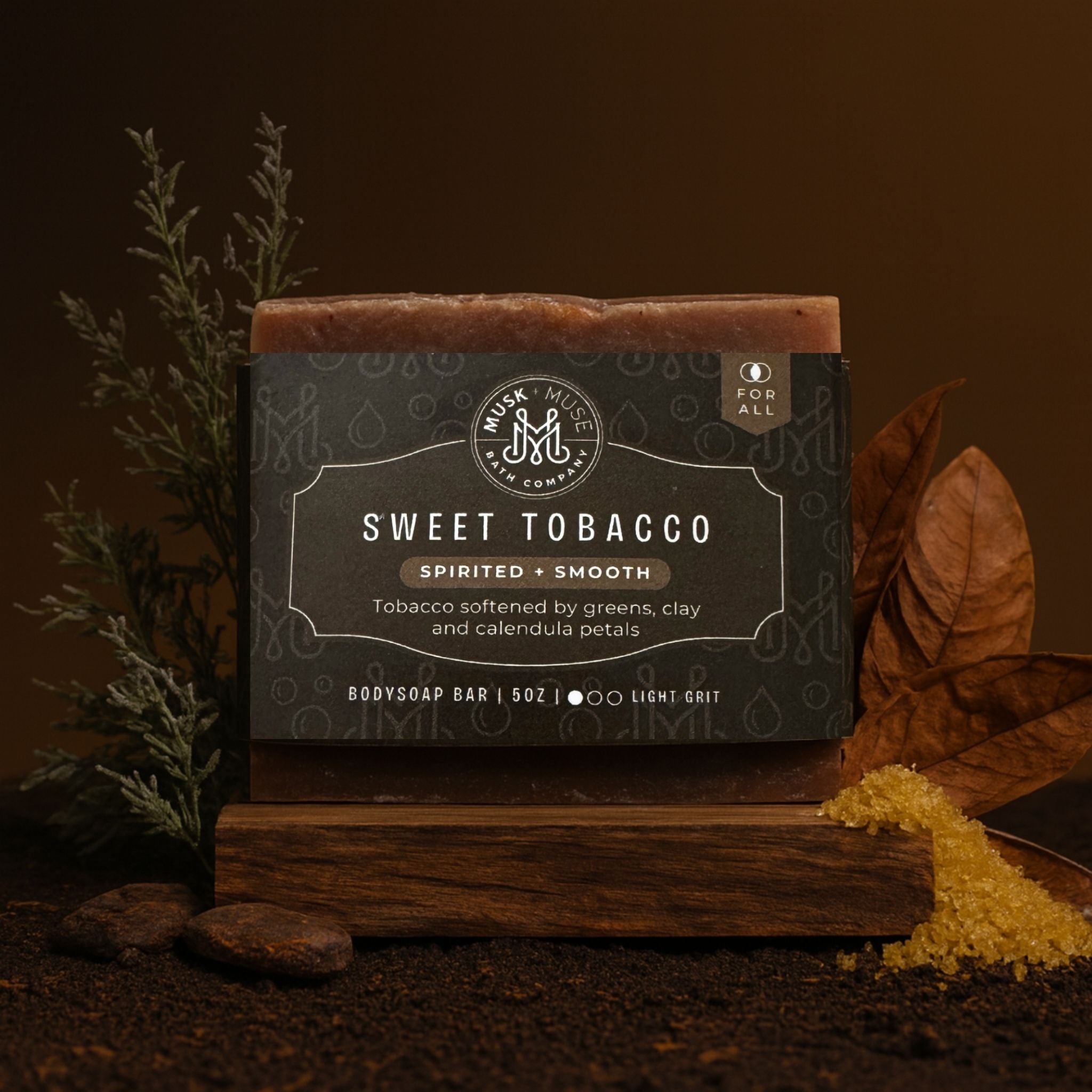 Sweet Tobacco | 4.25-5oz Soap Bar | Spirited + Smooth – Powdery, Floral & Earthy Soap