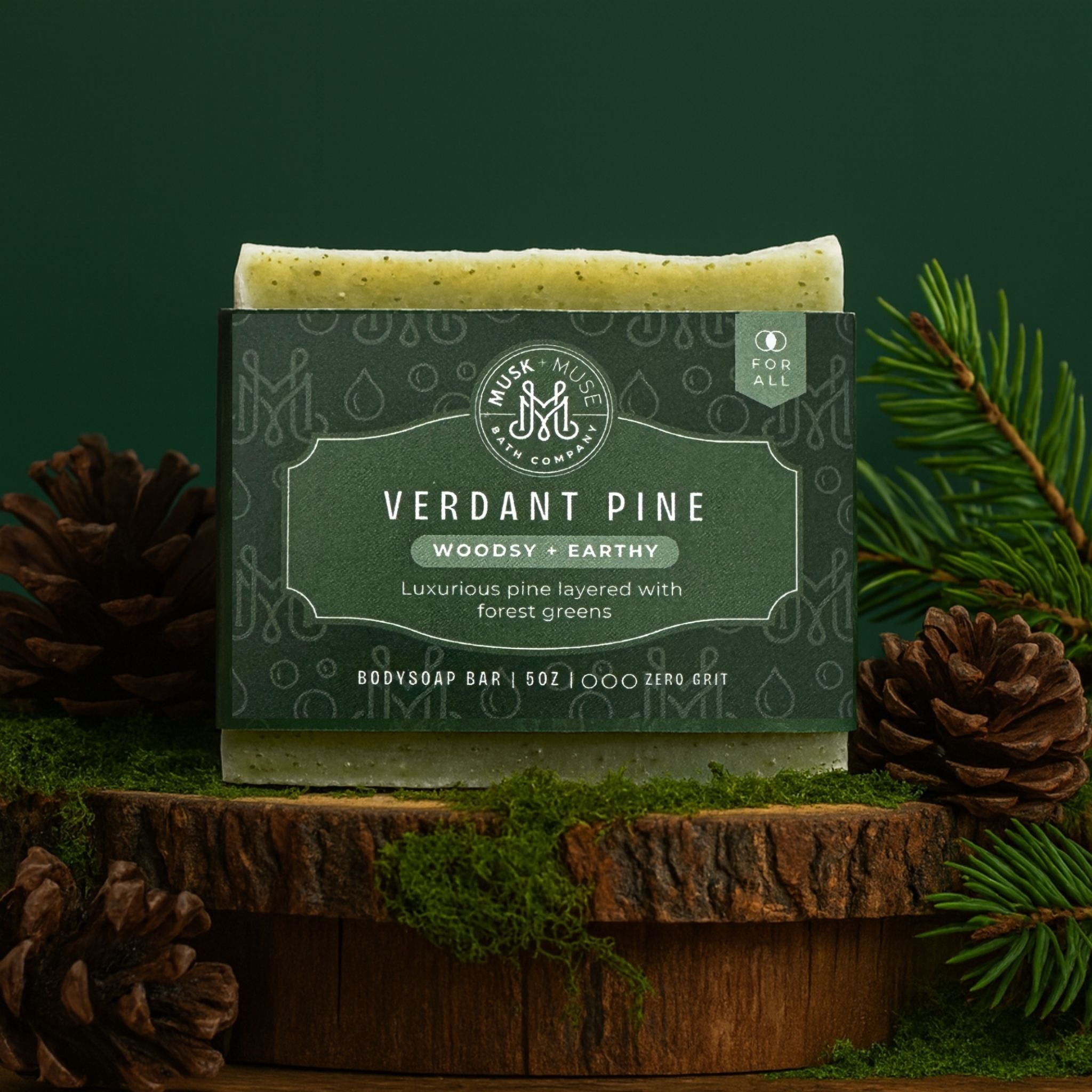 Verdant Pine | 4.25-5oz Soap Bar | Woodsy + Earthy – Fir Needle Soap (ALL NATURAL)