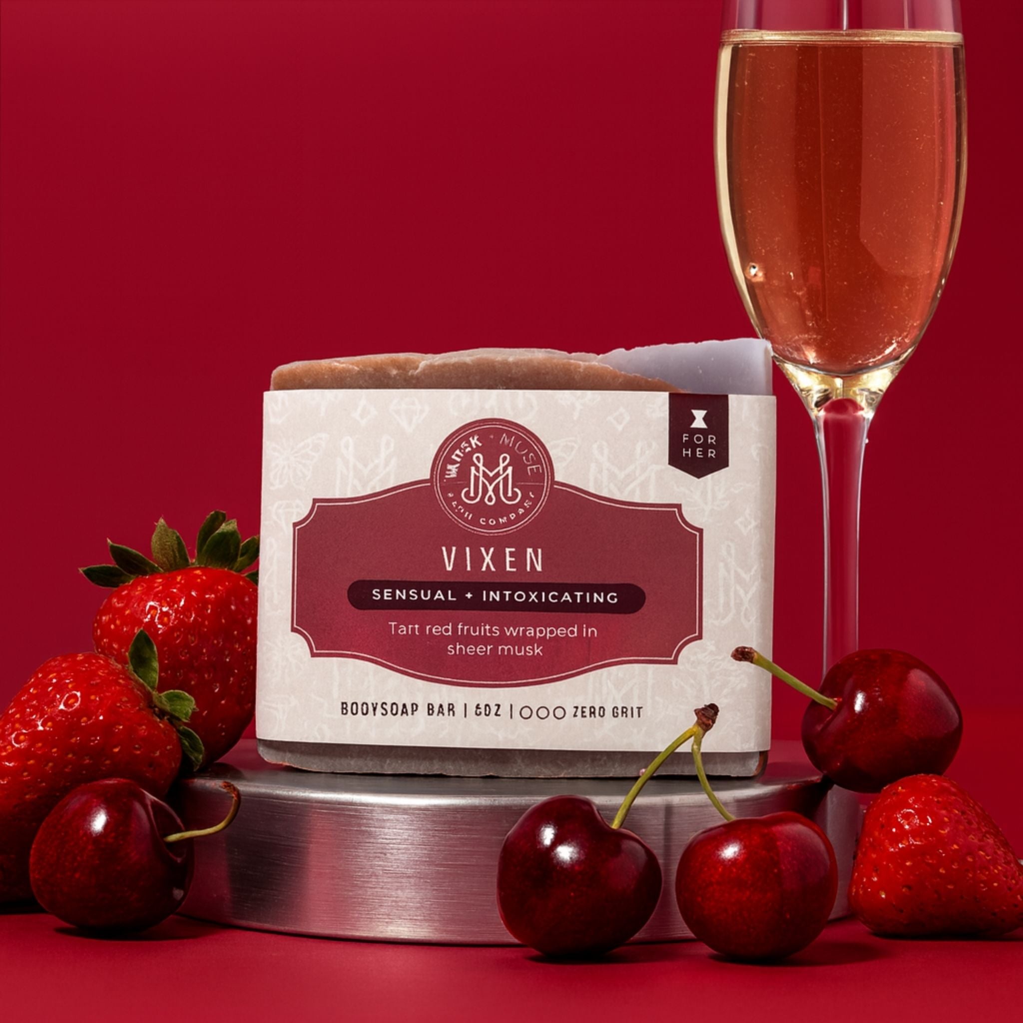 Vixen | 4.25-5oz Soap Bar | Sensual + Intoxicating – Citrus, Peach, Berry & Musk Soap