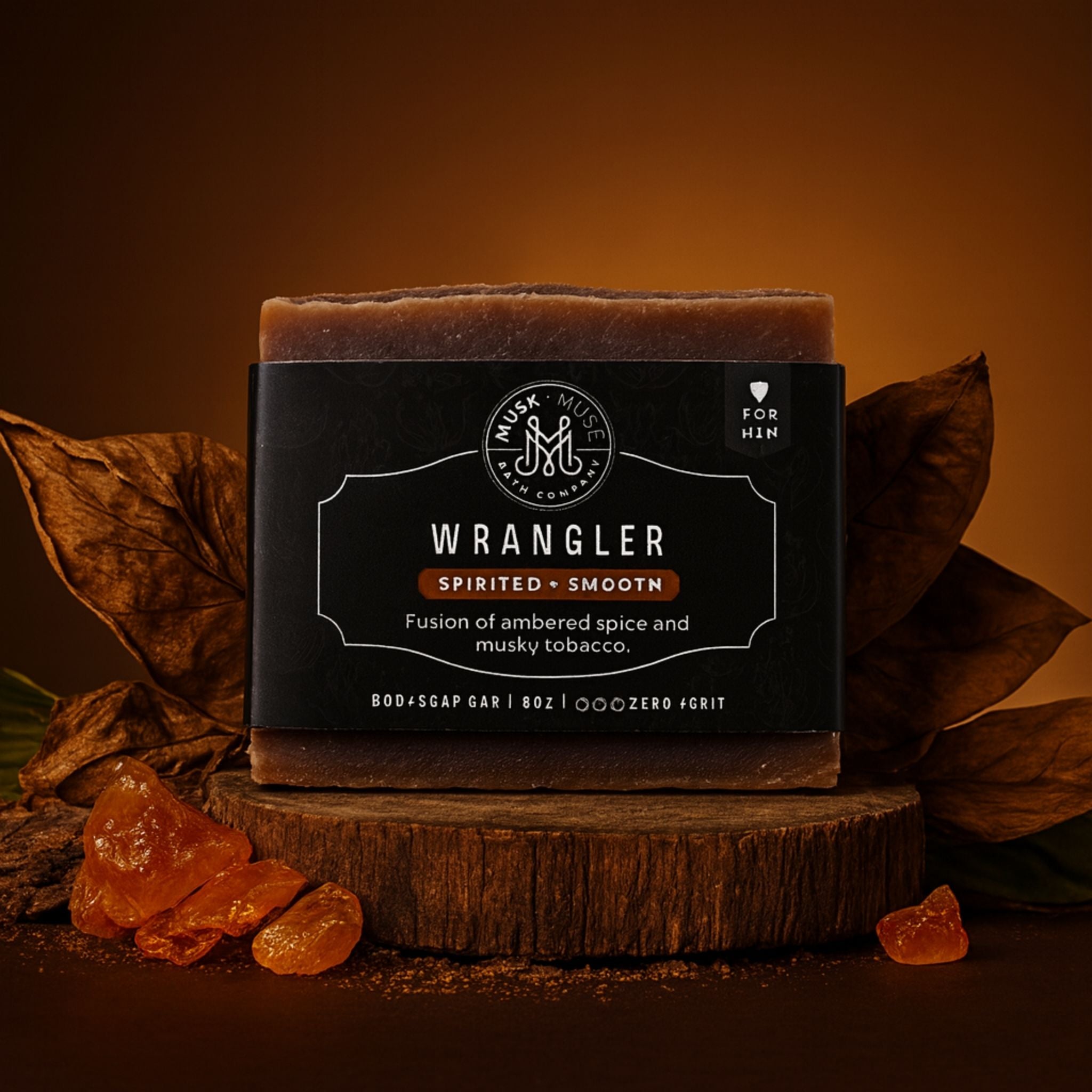 Wrangler | 4.25-5oz Soap Bar | Spirited + Smooth – Woods, Musk & Tobacco Soap